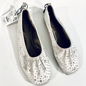 Zara RHINESTONES BALLET FLAT